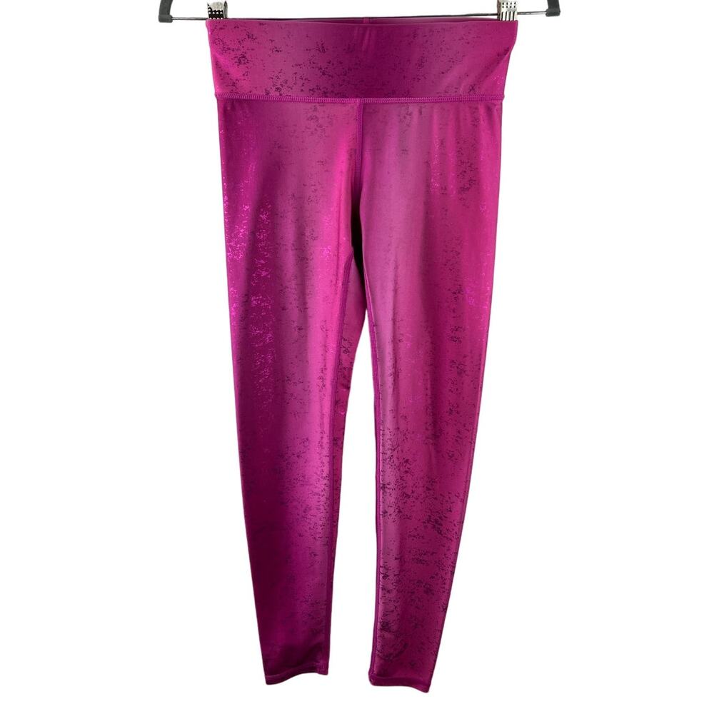 TEREZ Pink Balayage Leggings Stretch Elastic Waist Performance Size X-Small XS - Picture 2 of 9